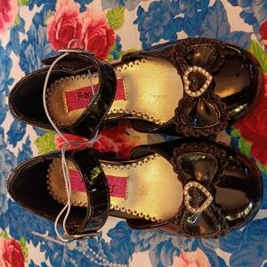 Rachel Shoes Black Dress Mary Jane Flats
